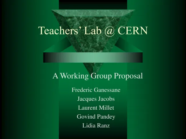 Teachers’ Lab @ CERN