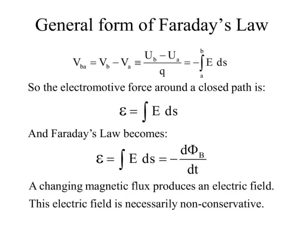 general form of faraday s law