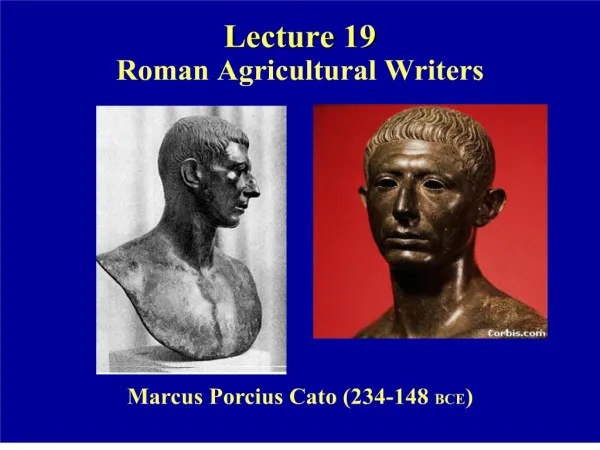 lecture 19 roman agricultural writers
