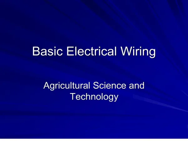 basic electrical wiring