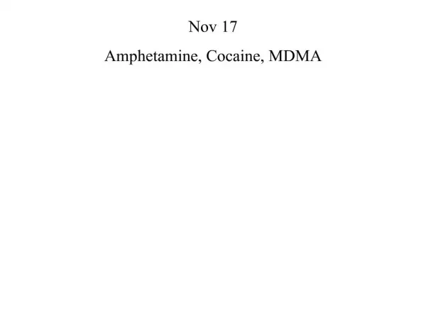 nov 17 amphetamine, cocaine, mdma