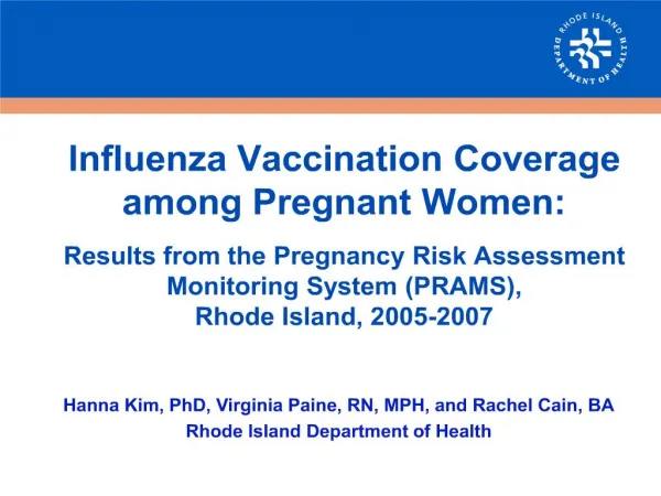influenza vaccination coverage among pregnant women: results from the pregnancy risk assessment monitoring system prams