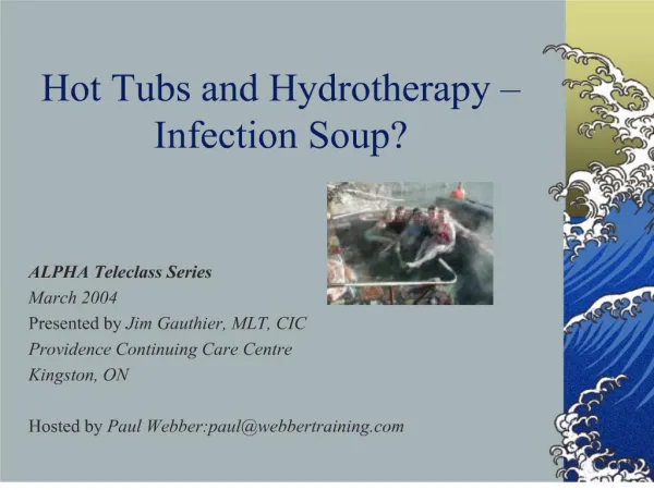 hot tubs and hydrotherapy infection soup