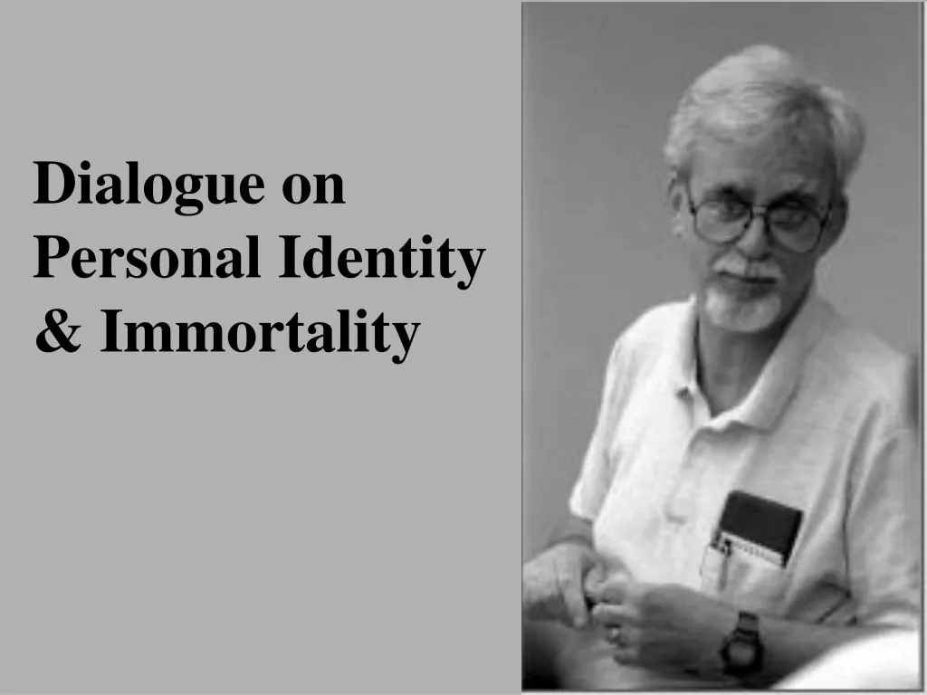dialogue on personal identity immortality