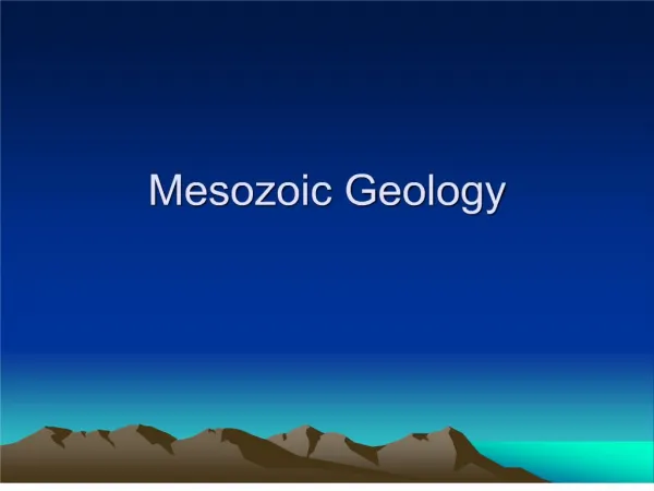 mesozoic geology