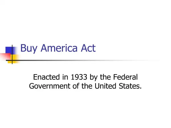 buy america act