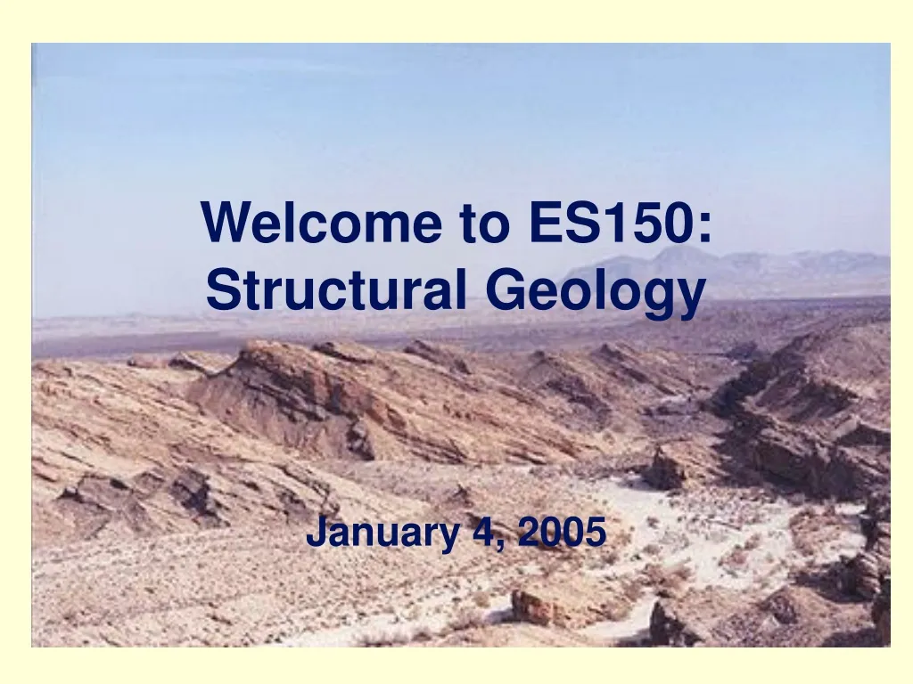 welcome to es150 structural geology