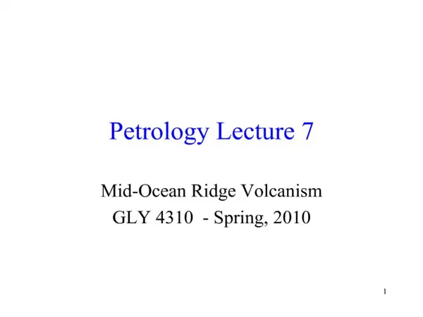 petrology lecture 7