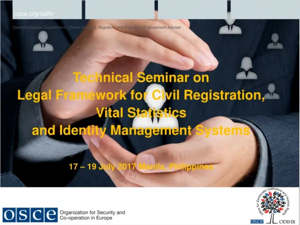 Technical Seminar on Legal Framework for Civil Registration, Vital Statistics