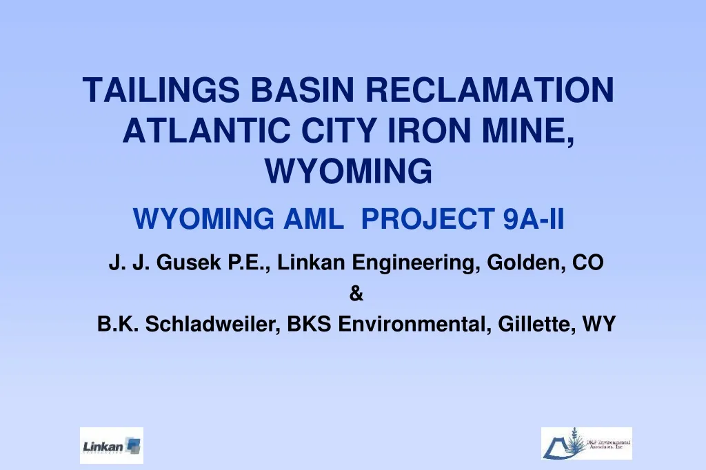 tailings basin reclamation atlantic city iron mine wyoming