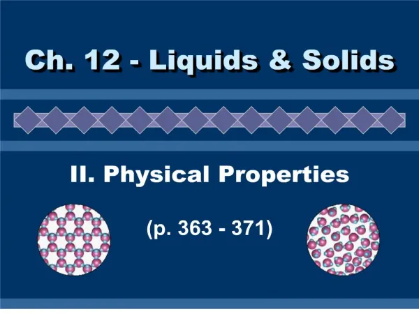 ii. physical properties p. 363 - 371