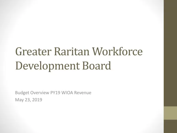 Greater Raritan Workforce Development Board