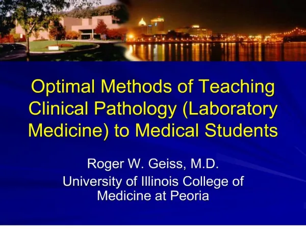 optimal methods of teaching clinical pathology laboratory medicine to medical students