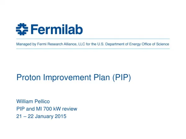 Proton Improvement Plan (PIP)