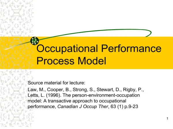 occupational performance process model
