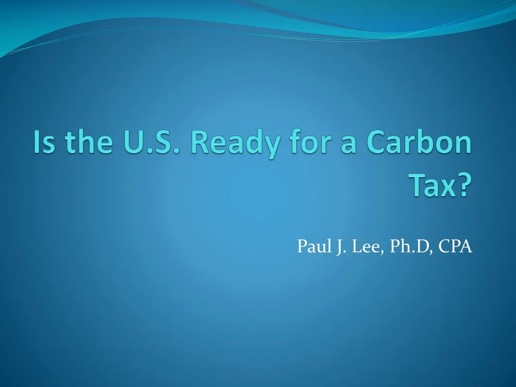is the u s ready for a carbon tax