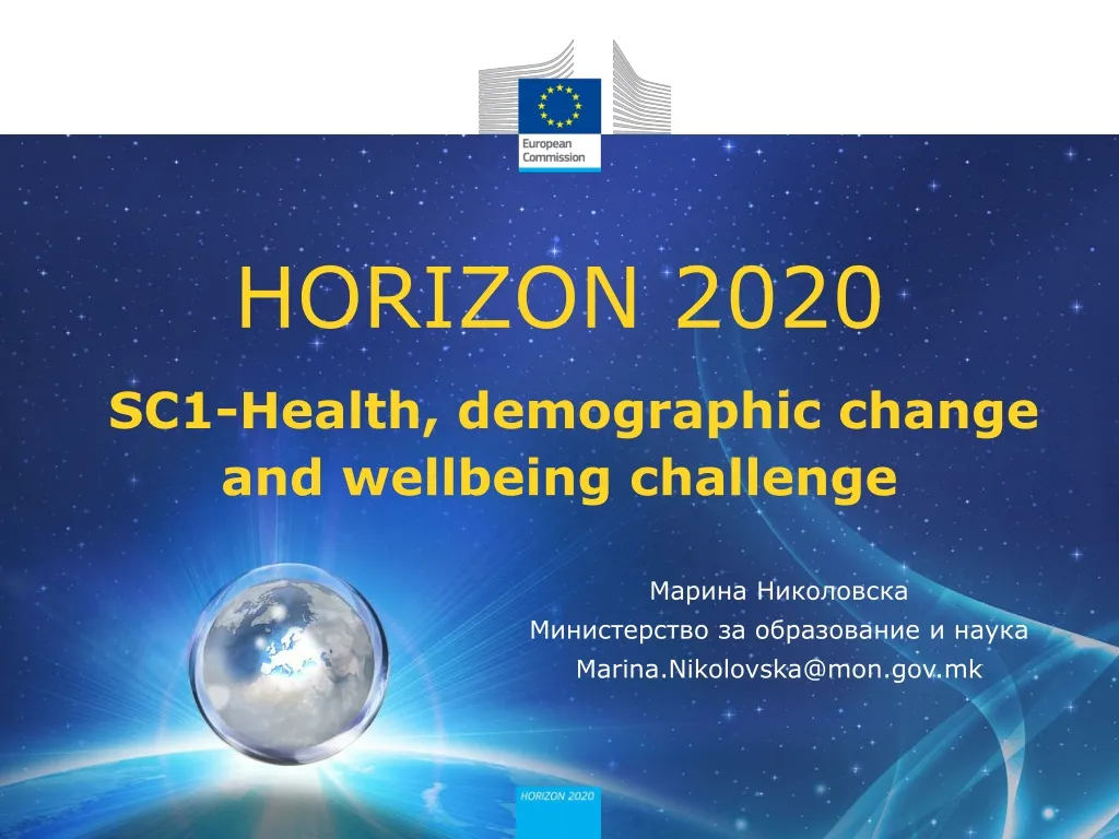 horizon 2020 sc1 health demographic change and wellbeing challenge