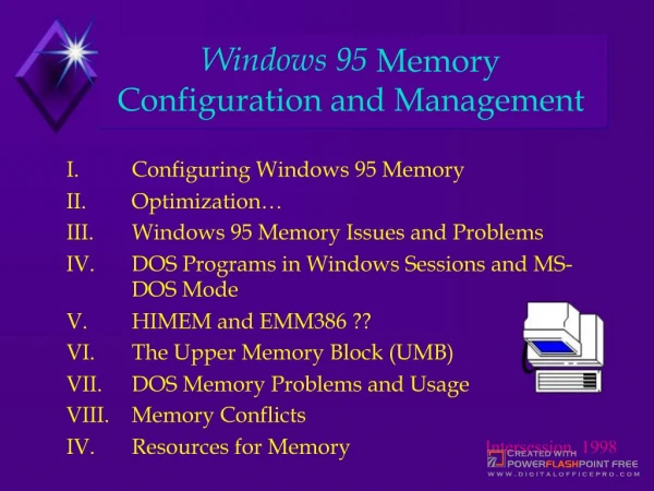 Windows 95 Memory Configuration