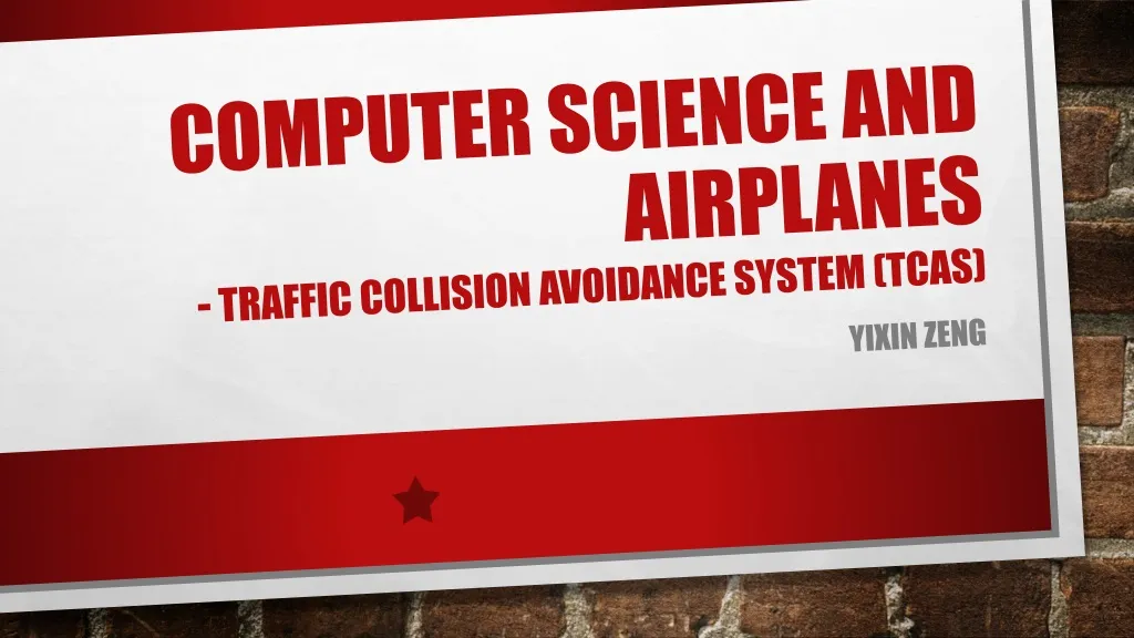 computer science and airplanes traffic collision avoidance system tcas