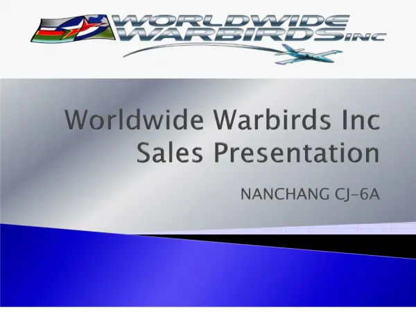 worldwide warbirds inc sales presentation
