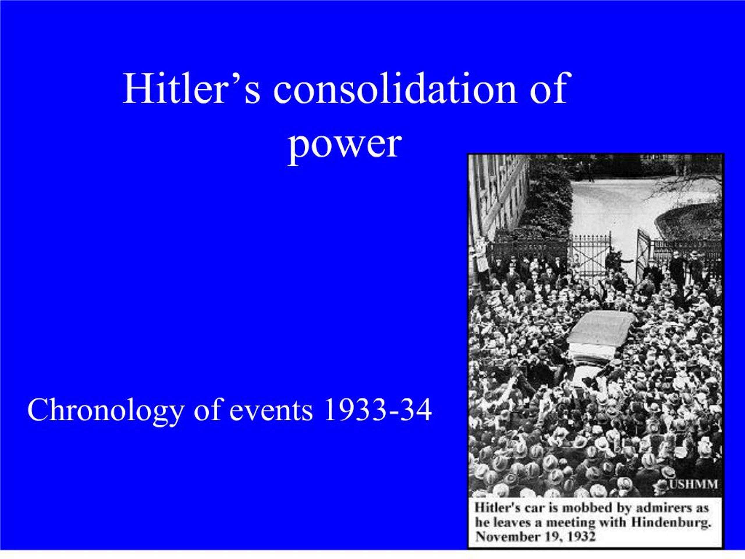 PPT - hitler s consolidation of power PowerPoint Presentation, free ...