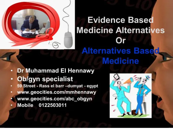 evidence based medicine alternatives or alternatives based medicine