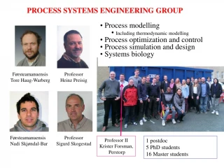 PROCESS SYSTEMS ENGINEERING GROUP - slide 1