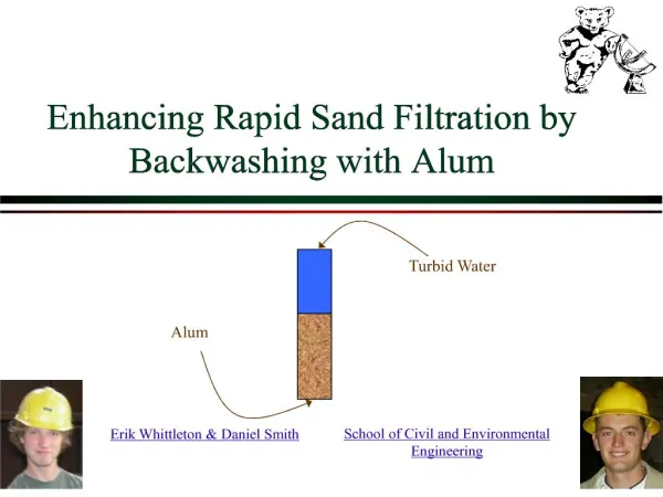 enhancing rapid sand filtration by backwashing with alum