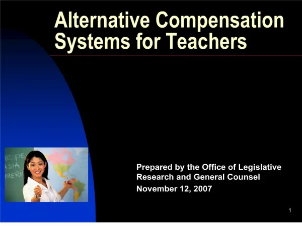 alternative compensation systems for teachers