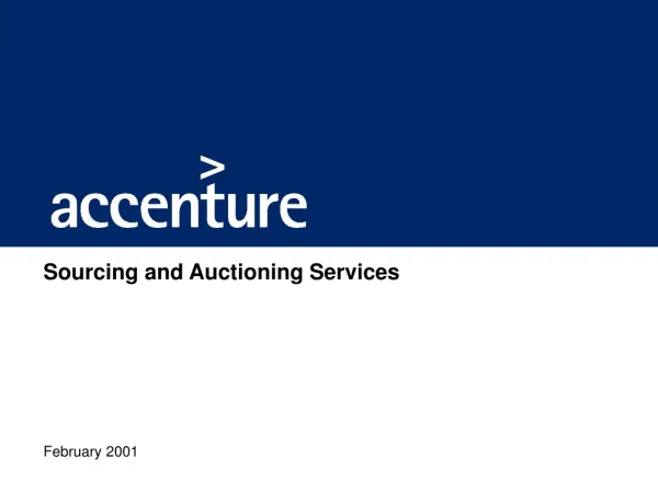 Sourcing and Auctioning Services