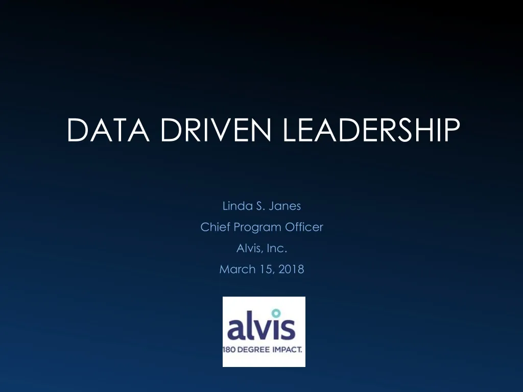 data driven leadership