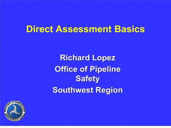 direct assessment basics