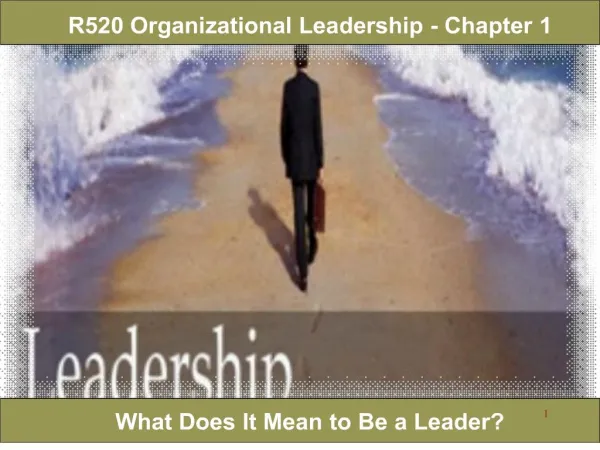 r520 organizational leadership - chapter 1