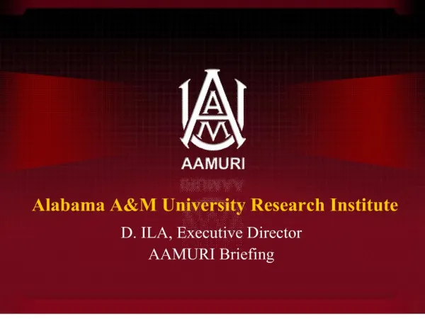 alabama am university research institute