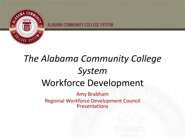 the alabama community college system workforce development