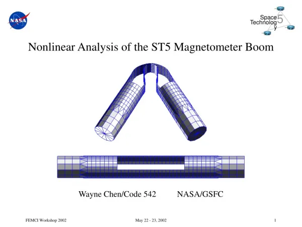 Nonlinear Analysis of the ST5 Magnetometer Boom Wayne Chen/Code 542 NASA/GSFC