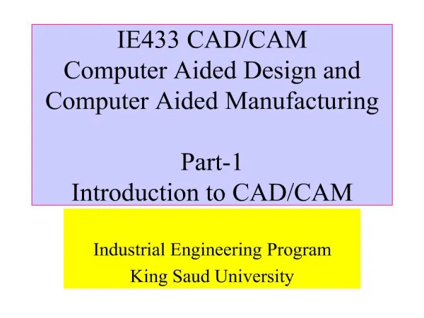 ie433 cad