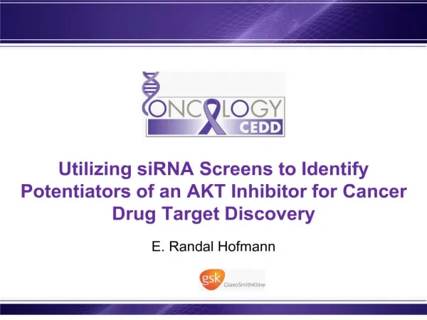 utilizing sirna screens to identify potentiators of an akt ...