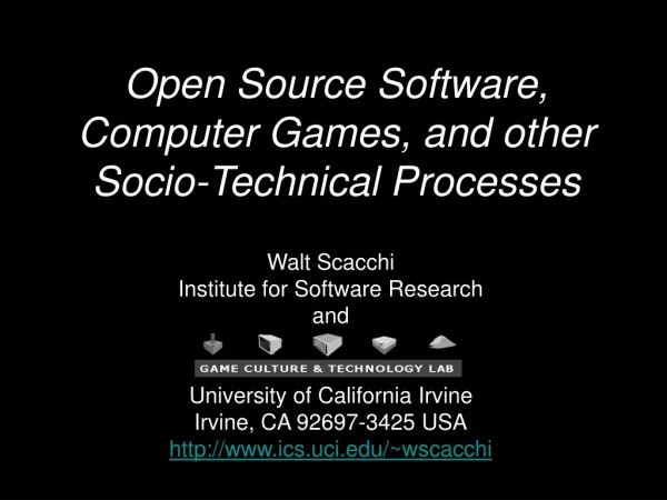 Open Source Software, Computer Games, and other Socio-Technical Processes