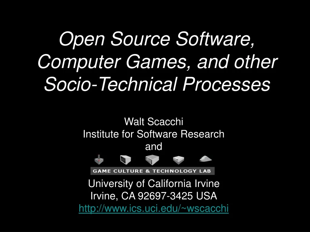 open source software computer games and other socio technical processes