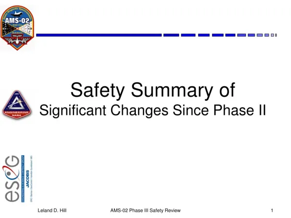 Safety Summary of Significant Changes Since Phase II