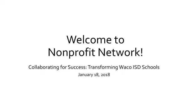 Welcome to Nonprofit Network!