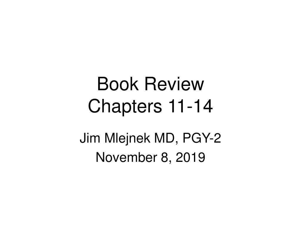 book review chapters 11 14