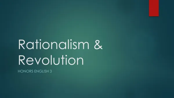 Rationalism &amp; Revolution