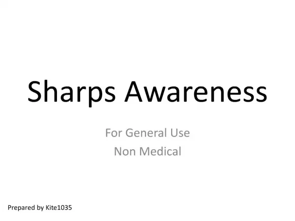 sharps awareness