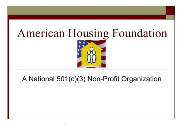 american housing foundation