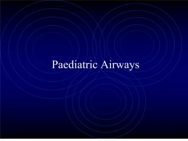 paediatric airways