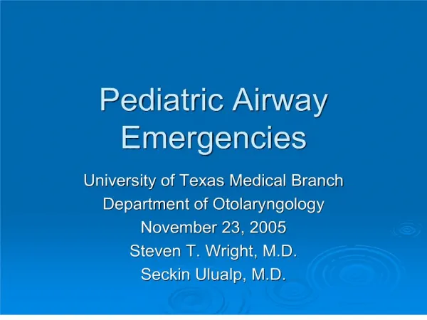 pediatric airway emergencies