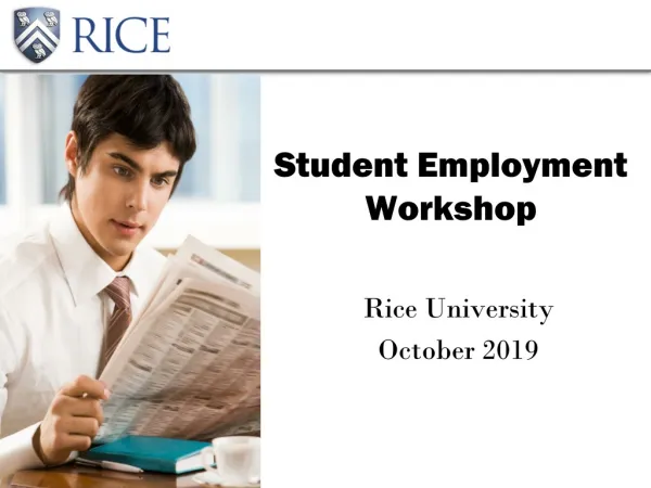 Student Employment Workshop