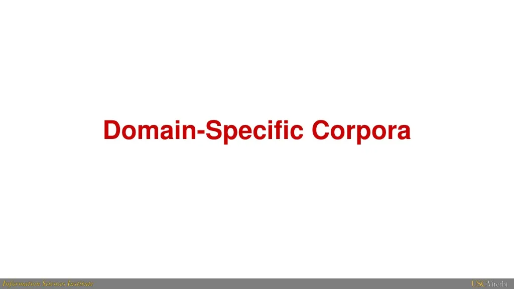 domain specific corpora